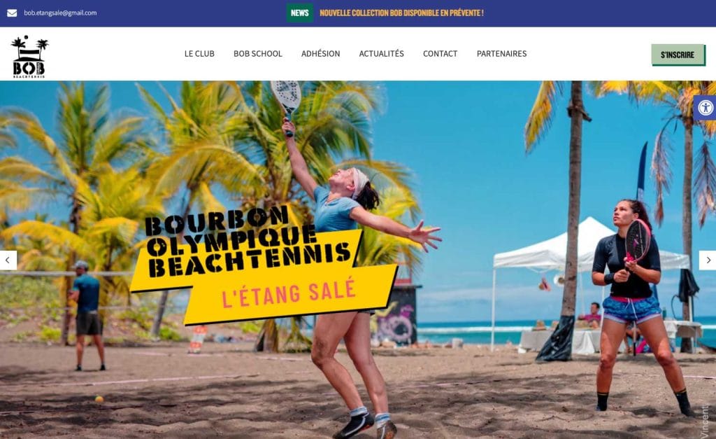 site vitrine bourbon olympique beachtennis BOB