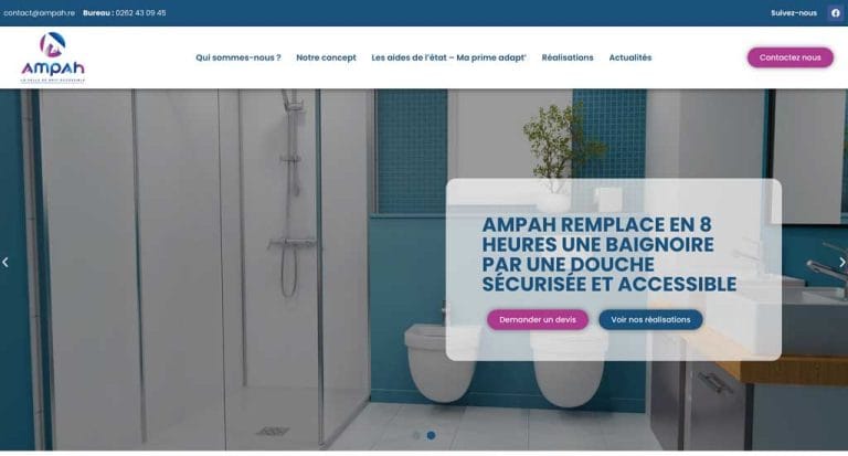 site vitrine ampah rénovation de salle de bain