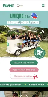 Site VéloPeï en version mobile