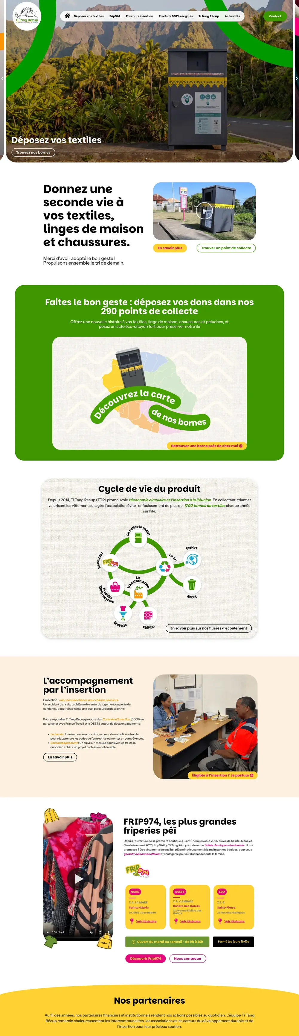 Page d'accueil du site Ti Tang Récup